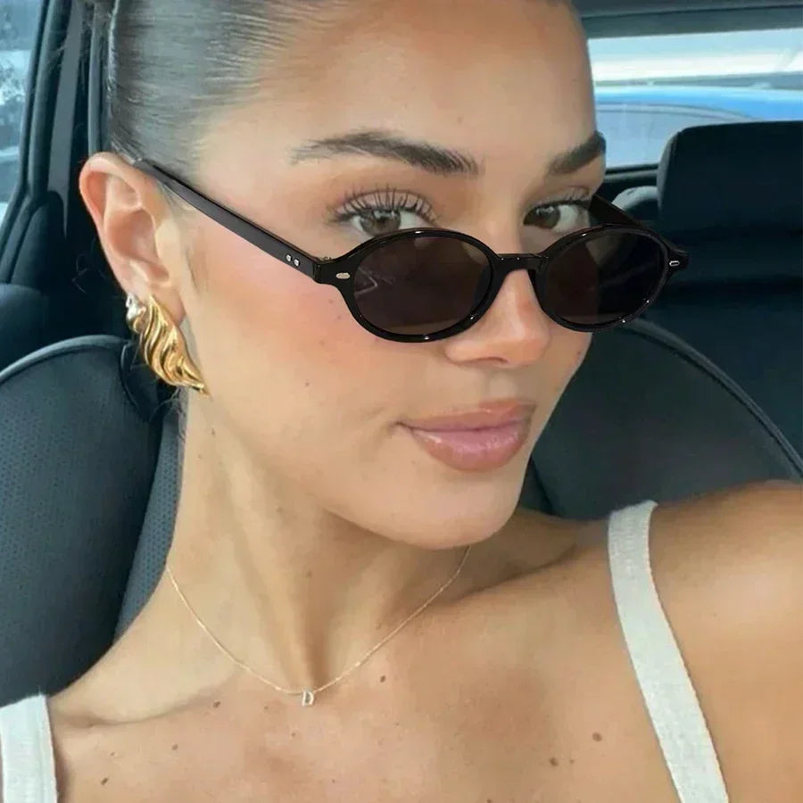 Bricql Noir – Y2K Retro Micro Oval Sunglasses